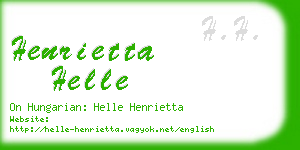 henrietta helle business card